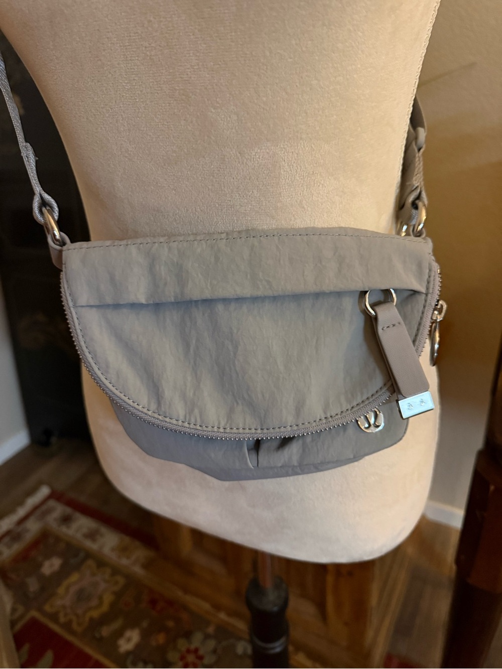 lululemon athletica Light Gray Crossbody Bag